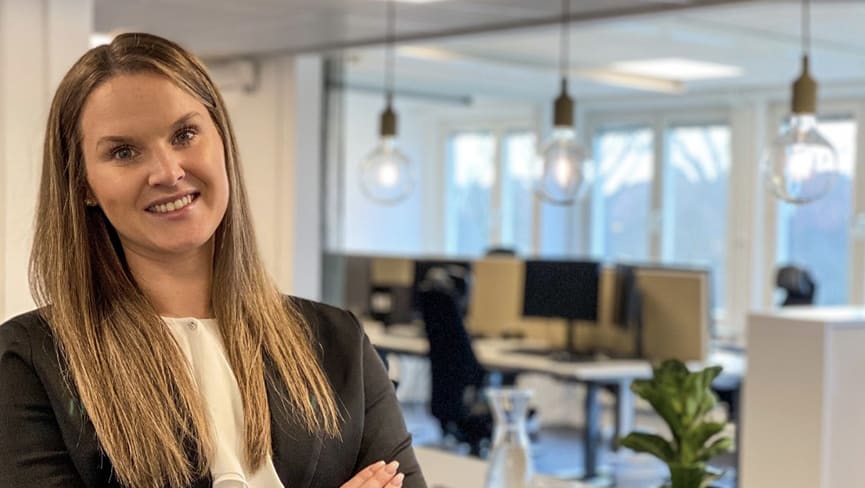 Erika Svantesson på Bredablicks och Sustends nya kontor i Helsingborg