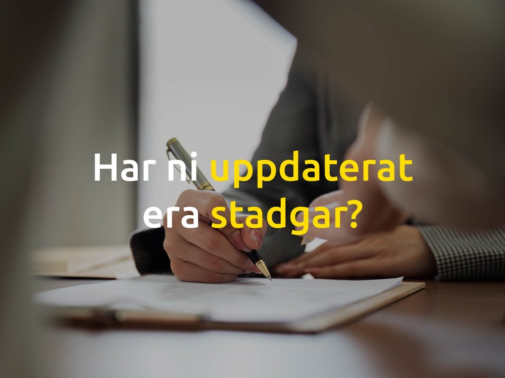 En fråga om stadgarna är uppdaterade