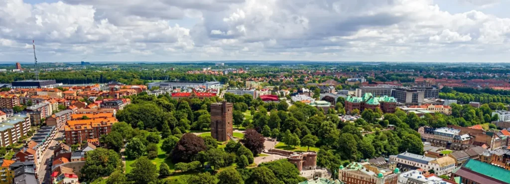 Vy över fastigheter som förvaltas i Helsingborg