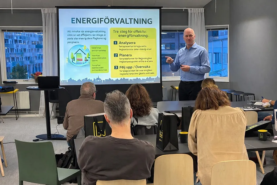 Utbildning för brf-styrelse med genomgång av energiförvaltning