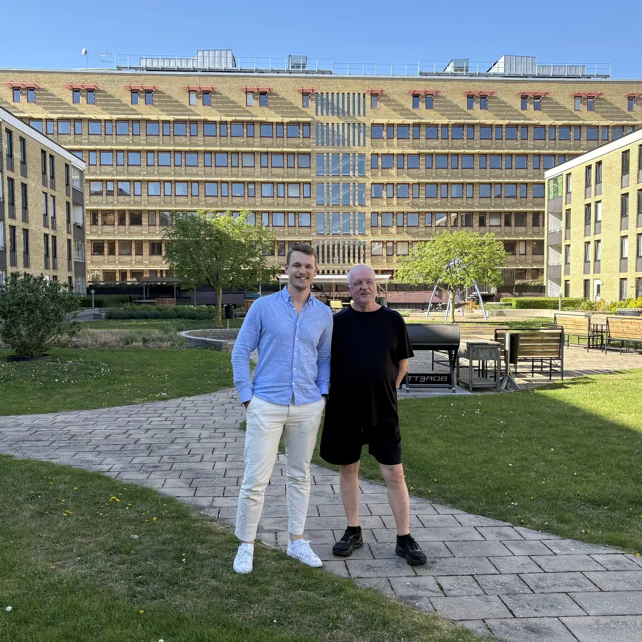 Erik och Bosse i styrelsen på brf Solstrålen som Bredablick förvaltar